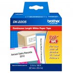 Cinta Brother DK-2205 (62 mm x 30,4 m), negro/blanco