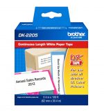 Cinta Brother DK-2205 (62 mm x 30,4 m), negro/blanco