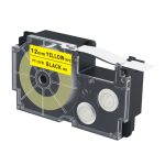 Cinta Casio XR-12YW, PT-12YW (12mmx8m), Compatible - Imagen 2