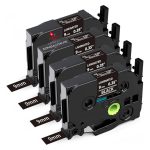 Cinta Brother Tze-321 Tz2-321 9mm Blanco/Negro, Compatible - Imagen 3