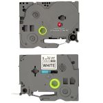 Cinta brother Tze-FX221 flexible 9mm negro/blanco, Compatible - Imagen 4