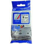 Cinta brother Tze-FX221 flexible 9mm negro/blanco, Compatible