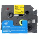 Cinta brother Tze-FX621 flexible 9mm negro/amarillo compatible - Imagen 2